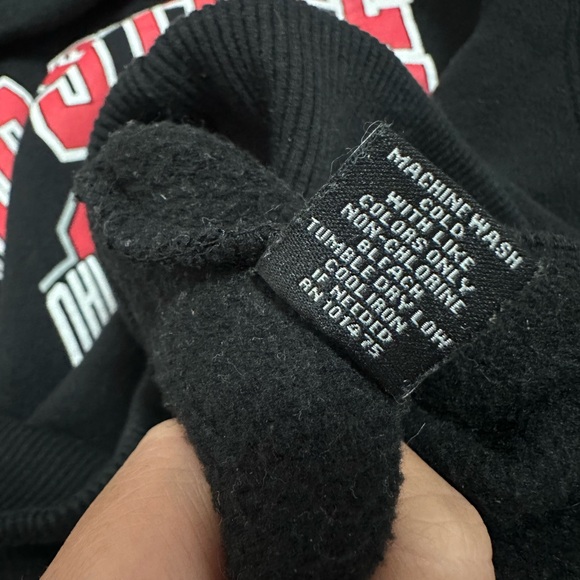 Ohio State Black and Red Hoodie Sweater - Picture 4 of 5